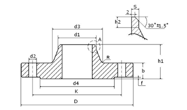 EN 1092-1 TYPE 11 Flange Weld Neck RF