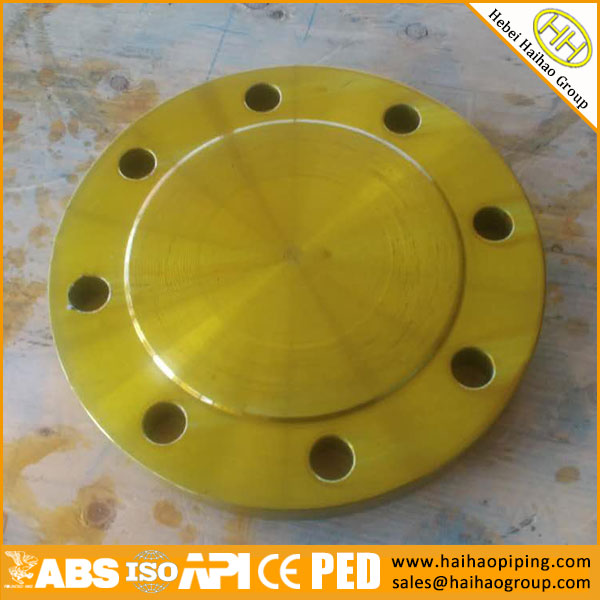 UNI A105 Yellow Paint Blind Flange