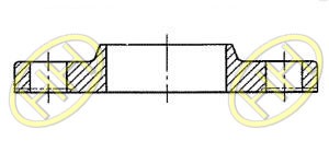 JIS B2220 Slip On Hubbed Flange Products Drawing