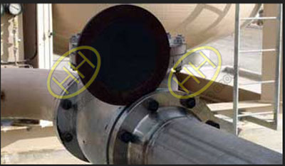 Figure 8 flange or spectacle blind flange used in piping system