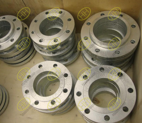 Hot dip galvanizing for flange