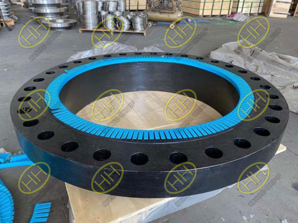 The rigorous pressure test quality inspection process of ASME B16.47 class 900 Series A welding neck flange