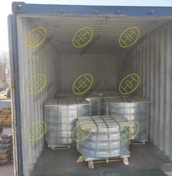 The delivery of stainless steel large size flanges has been arranged