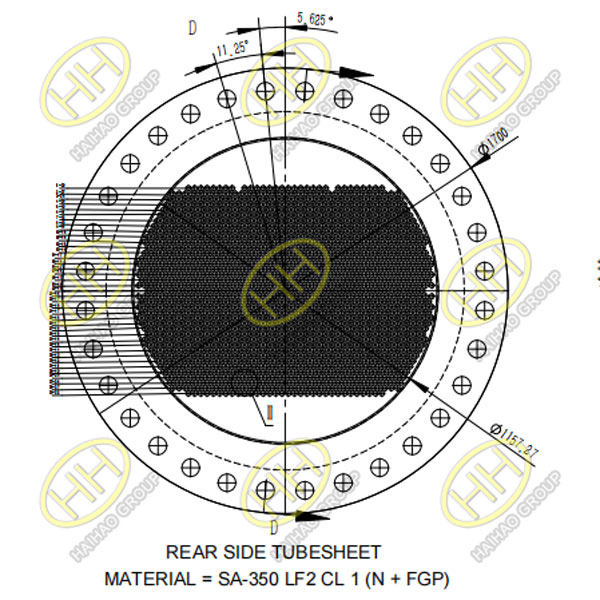 Customer orders tube sheet flange