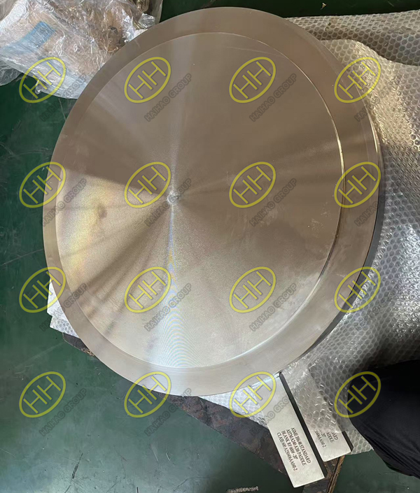 Haihao Group 20 inch ASME B16.48 CL600 RF stainless steel paddle blank flange with ABS certification ready for shipment