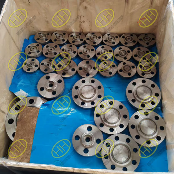 ASTM A694 F60 RTJ flanges manufactured by Haihao Group for UAE oil and gas project